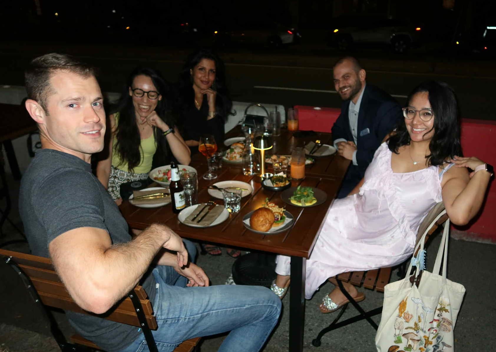 Five ORBT members at dinner