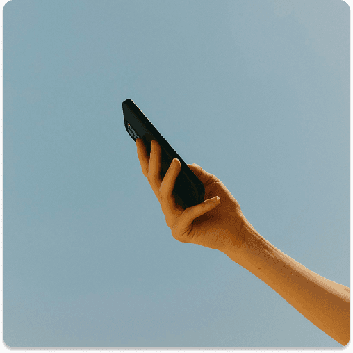 Holding a phone to start the ORBT intake