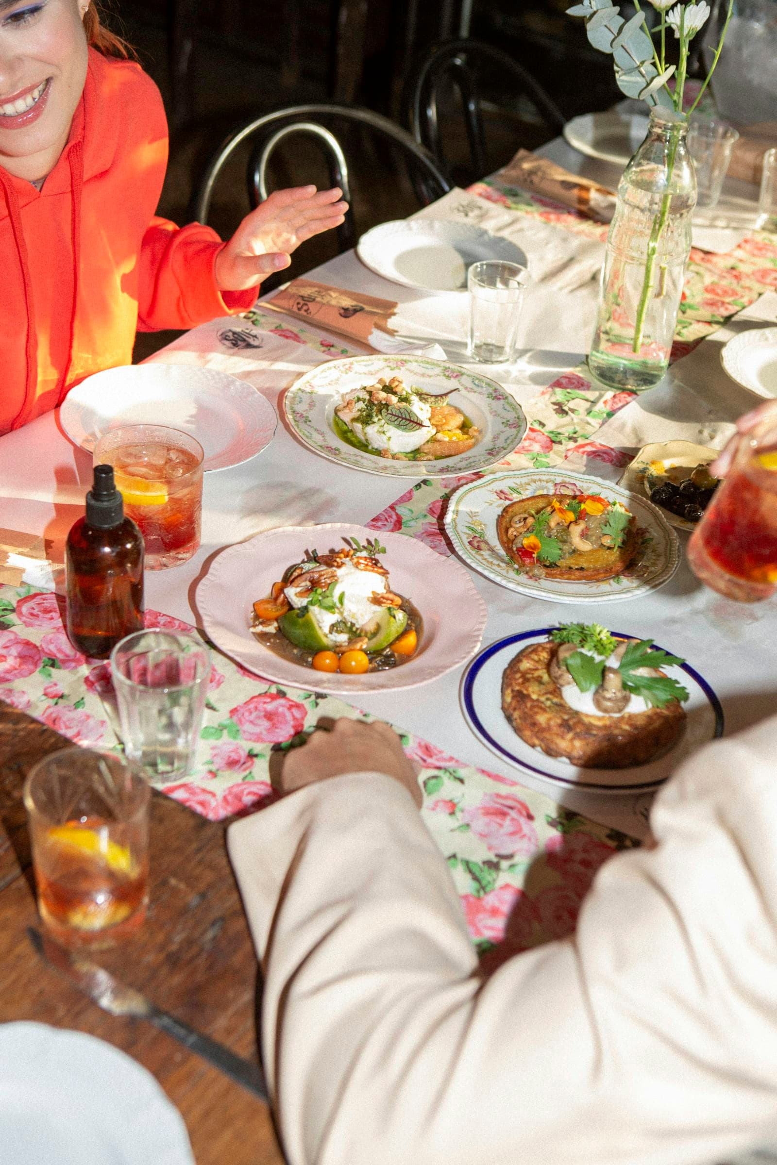 A shared dinner table for an ORBT group